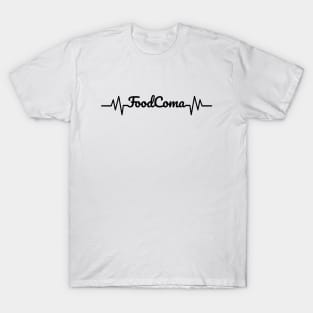 Food Coma Heart Rate Black T-Shirt